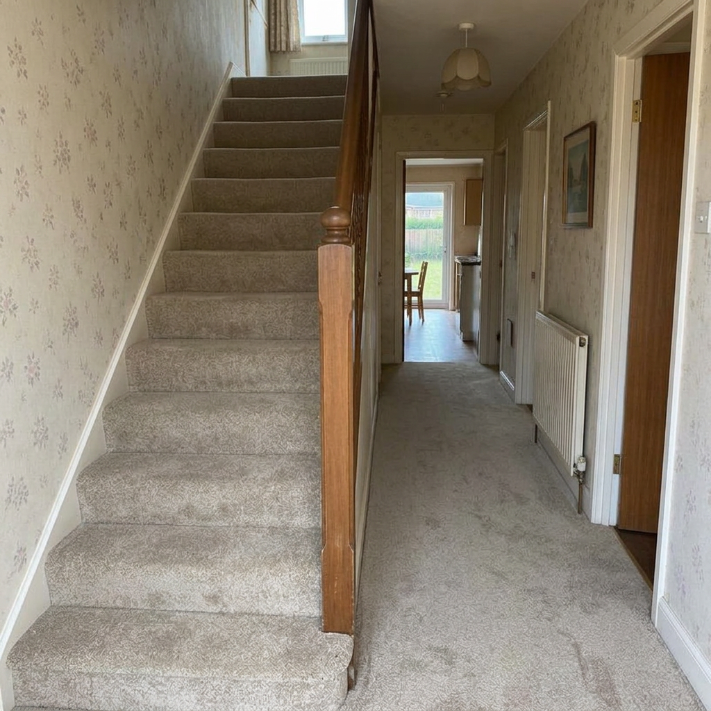 After — Stairs & hallway — Mount Laurel